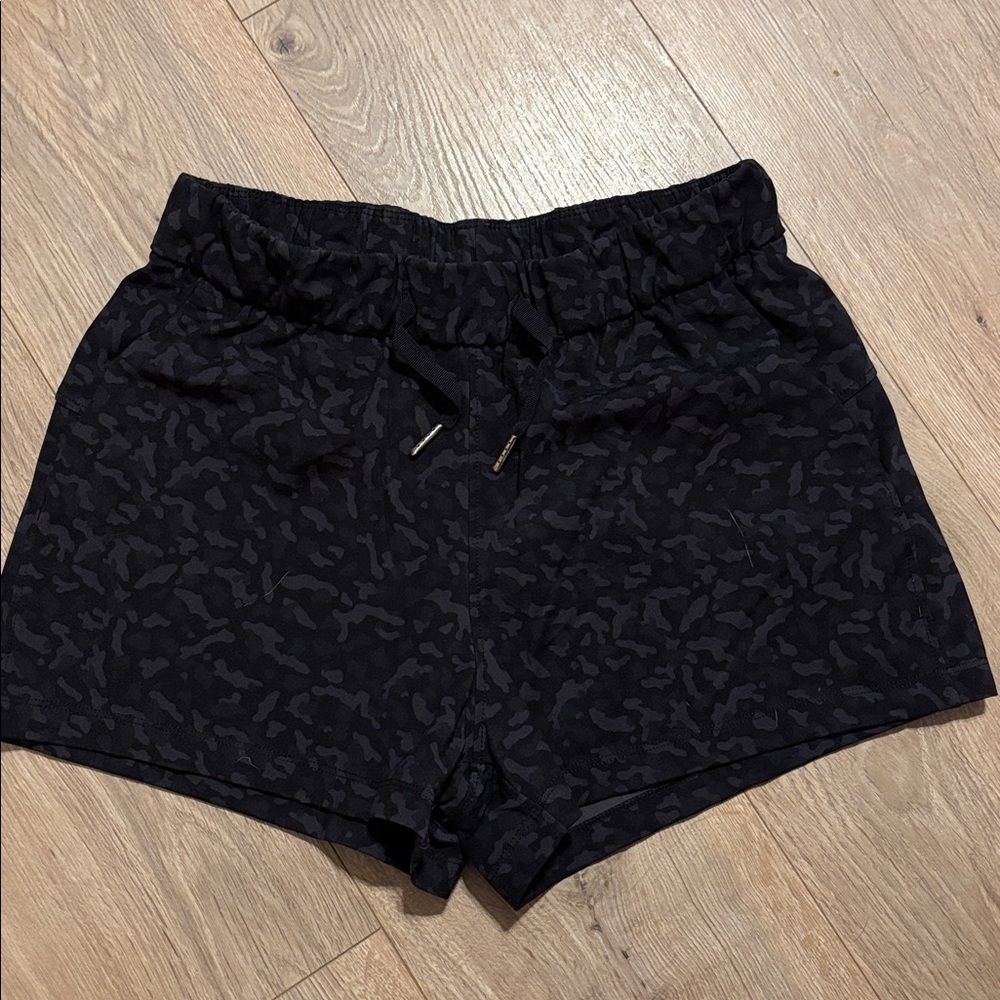 Camo print athletic shorts